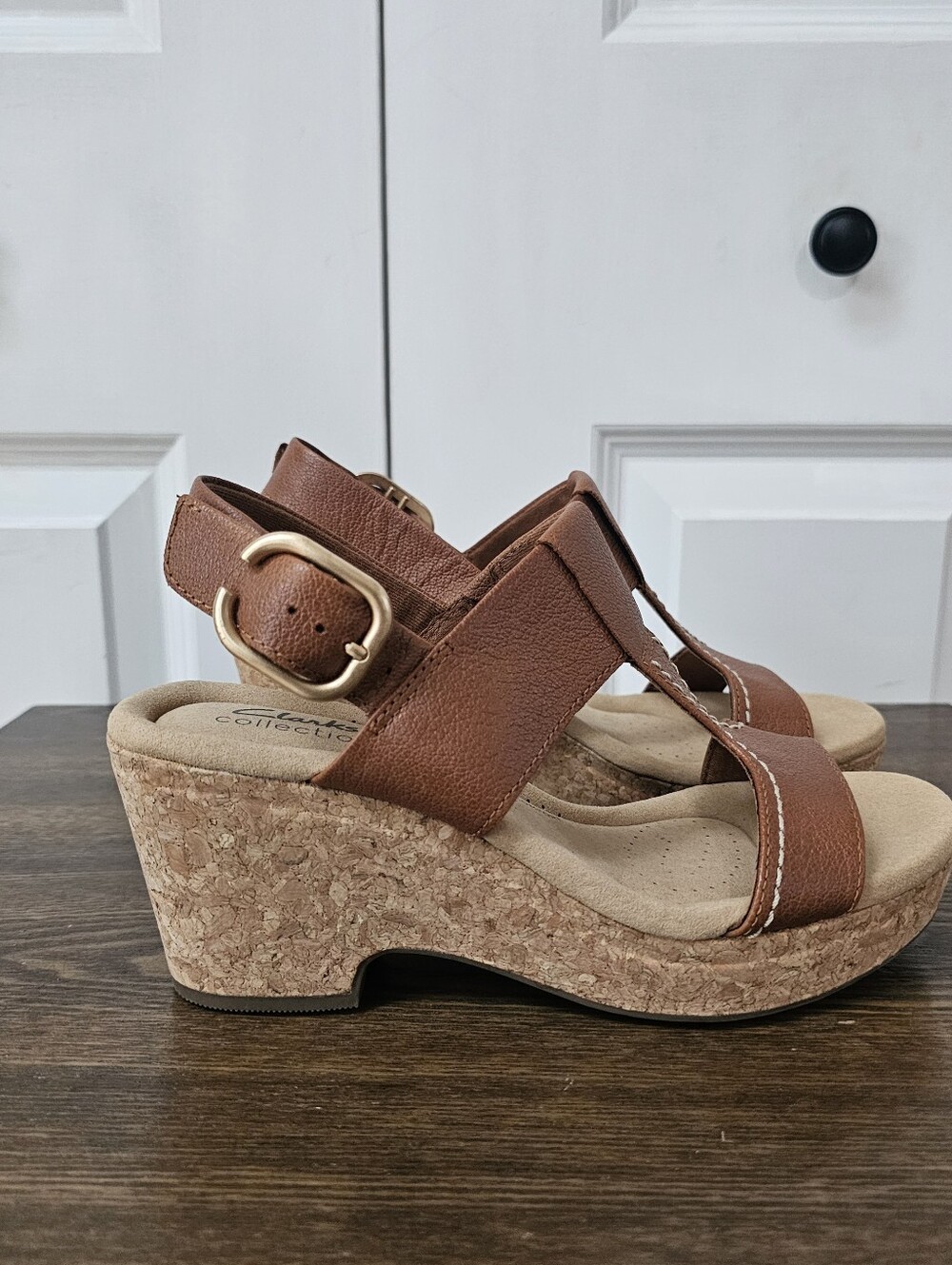 Clarks Collection Giselle Style Wedge Sandals NWT & Original Box Size 6.5